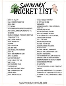 summer bucket list