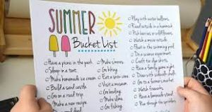 summer bucket list