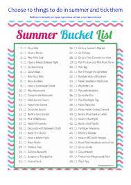 summer bucket list